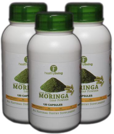 3x Moringa Capsules bottles